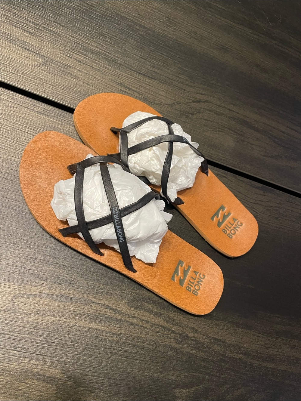 Billabong Slide Sandals with Black Straps